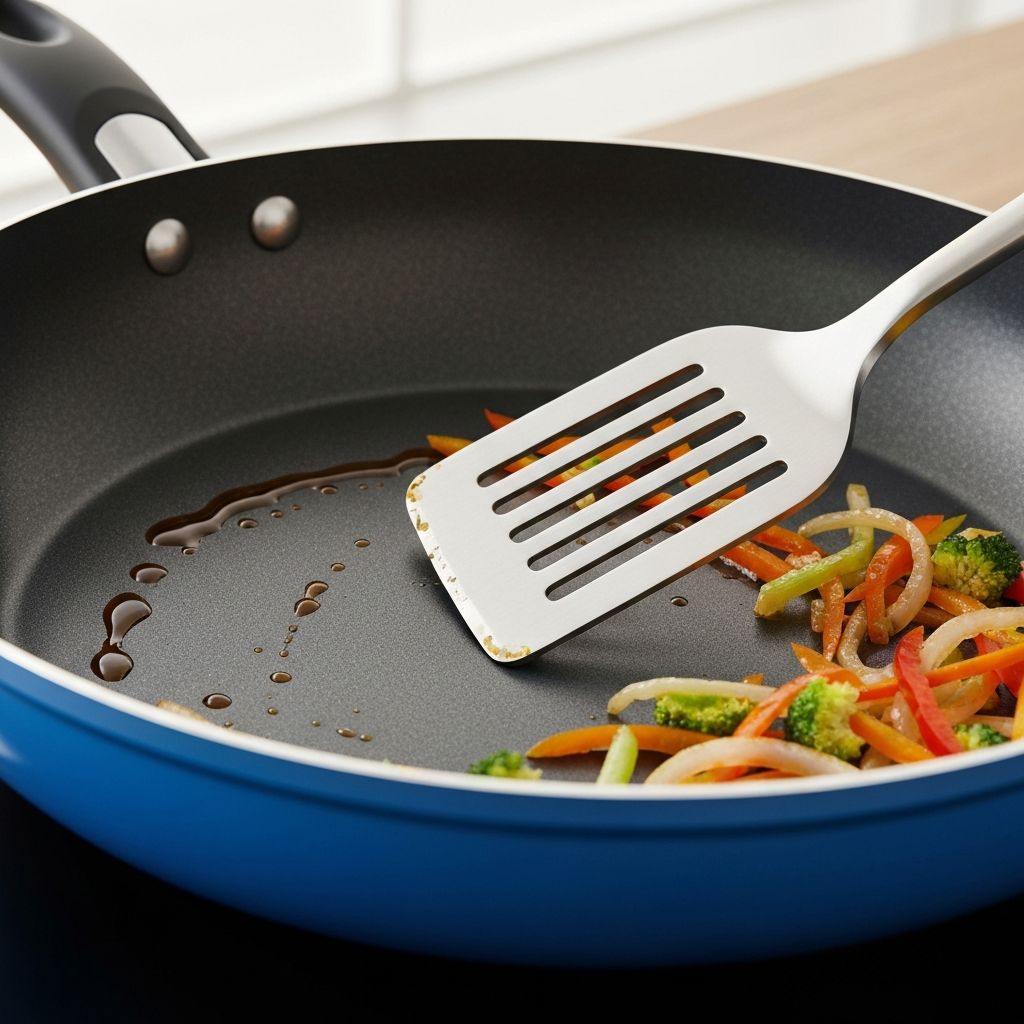 Metal utensils safely used on David Burke Black Cube non-stick surface